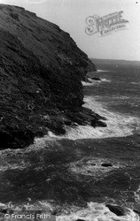 The Coast From The Castle Causeway c.1955, Tintagel