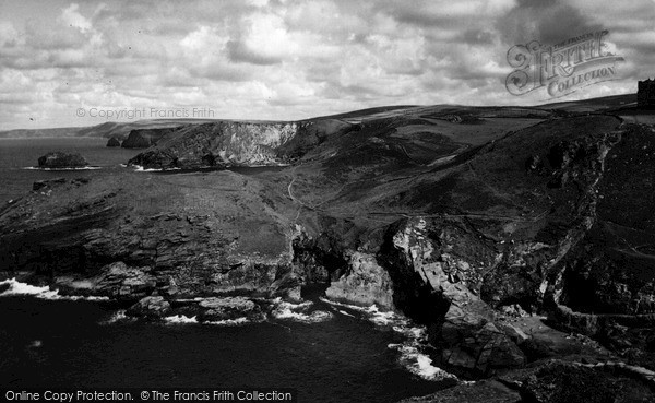 Photo of Tintagel, The Coastline From King Arthur's Castle c.1960