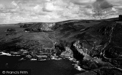 The Coastline From King Arthur's Castle c.1960, Tintagel