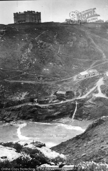Photo of Tintagel, The Cove From Castle Point c.1955
