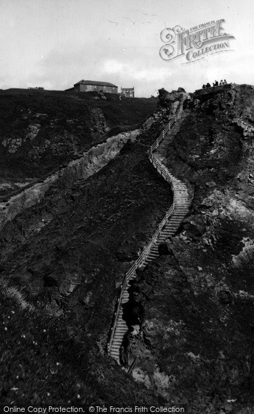 Photo of Tintagel, The Steps, King Arthur's Castle c.1955