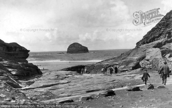 Photo of Tintagel, Trebarwith Strand And Gull Rock c.1955