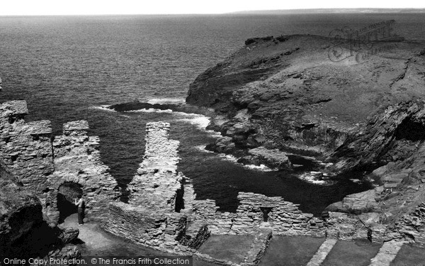 Photo of Tintagel, View From King Arthur's Castle c.1960