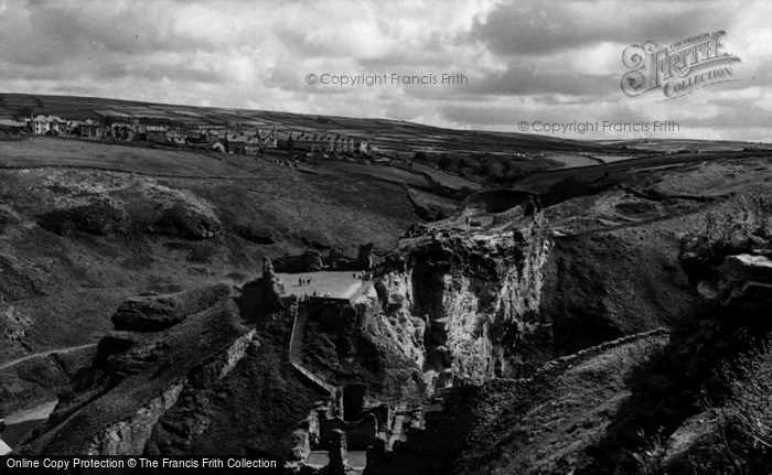 Photo of Tintagel, View From King Arthur's Castle c.1960