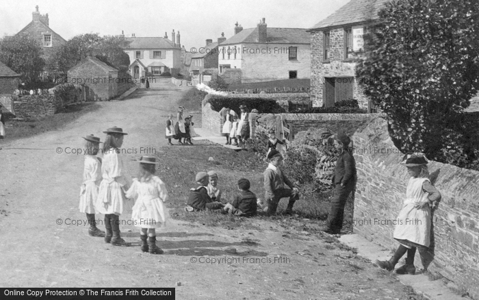 Photo of Tintagel, Village Children 1894