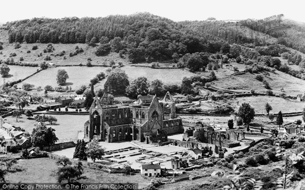 Photo of Tintern, Abbey, 'surprise View' c.1955