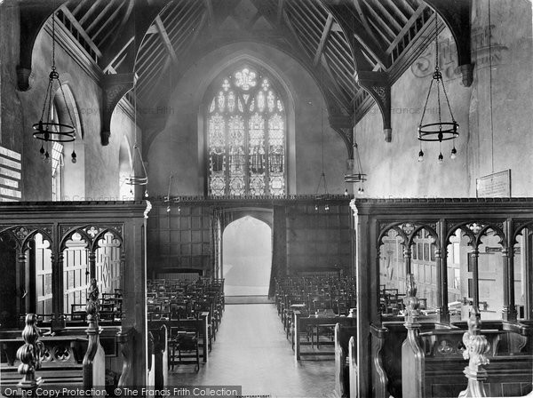 Photo of Tiverton, Blundell's School Chapel Interior 1930