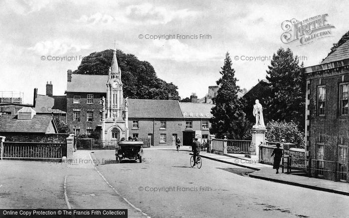 Photo of Tiverton, Clock Tower And Lowman Bridge 1920