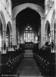 St Peter's Church Interior 1907, Tiverton