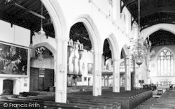 St Peter's Church Interior c.1960, Tiverton