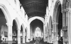 St Peter's Parish Church Interior c.1955, Tiverton