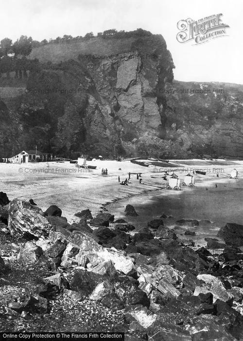Photo of Torquay, Beach Huts, Oddicombe Beach c.1881