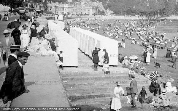 Photo of Torquay, Holidaymakers On Torre Abbey Sands 1920