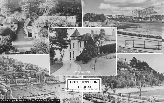 Photo of Torquay, Hotel Hyperion Composite c.1955