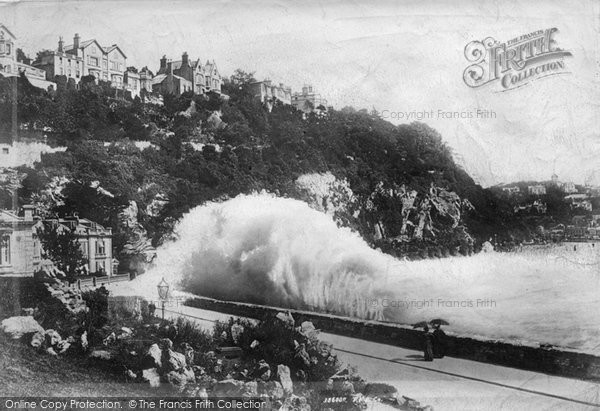 Photo of Torquay, Rough Sea And Rock Walk, Waldon Hill 1896