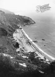 The Beach From Babbacombe Downs c.1939, Torquay