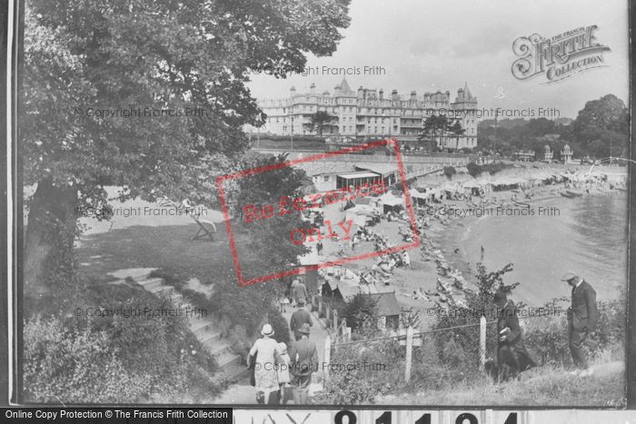 Photo of Torquay, The Grand Hotel And Corbyn Beach 1928