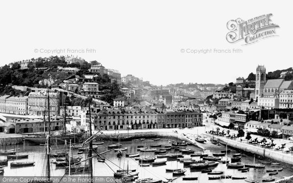 Photo of Torquay, the Harbour and Strand 1888