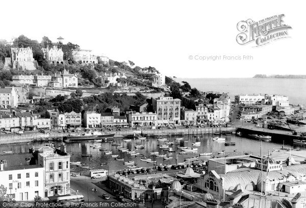 Photo of Torquay, The Harbour And Vane Hill c.1955