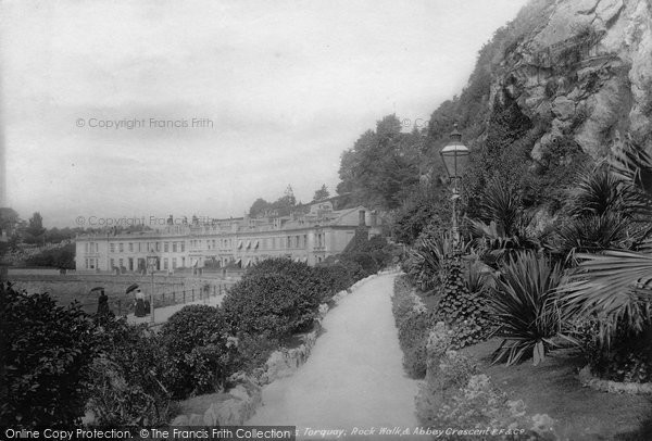 Photo of Torquay, The Rock Walk, Abbey Crescent 1896