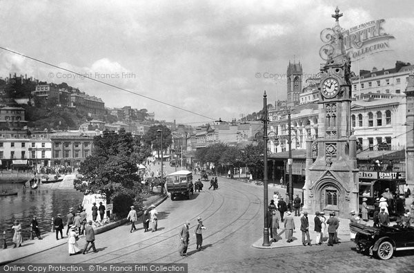 Photo of Torquay, The Strand And Clock Tower 1920
