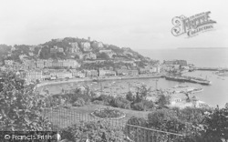 Vane Hill From Rocky Point And Harbour c.1939, Torquay
