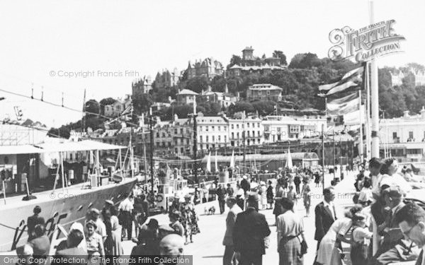 Photo of Torquay, Vane Hill From The Harbour c.1950