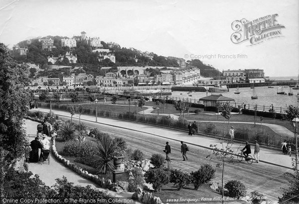 Photo of Torquay, Vane Hill, Rock Walk And Princess Gardens 1896