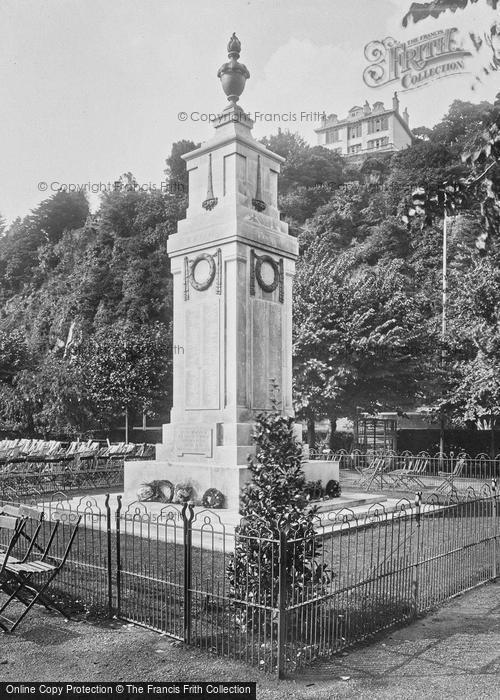 Photo of Torquay, War Memorial 1924