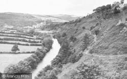 Torrington, Castle Hill And River Torridge c.1955, Great Torrington