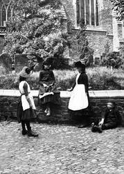 Torrington, Children At Church c.1890 , Great Torrington