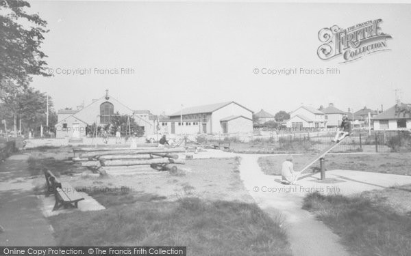 Photo of Torrisholme, The Playground And Church c.1965