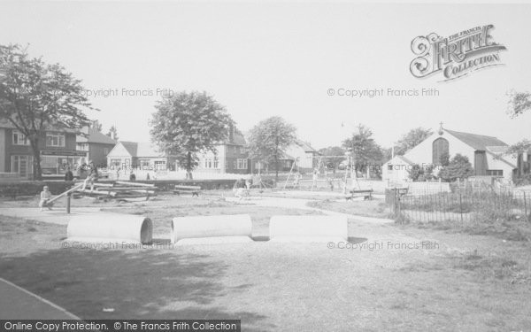 Photo of Torrisholme, The Playground And Church c.1965
