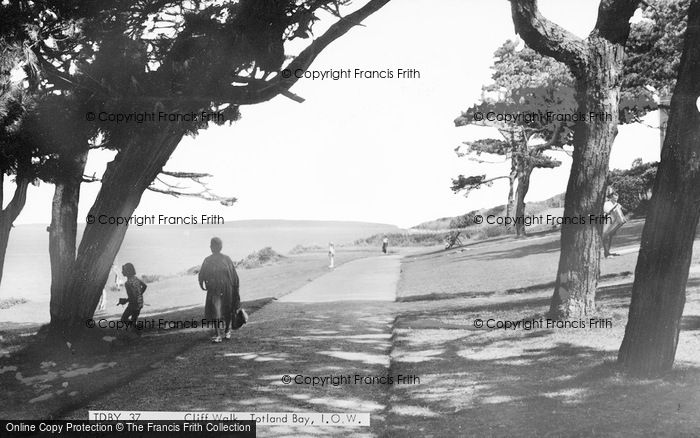 Photo of Totland Bay, Cliff Walk c.1960