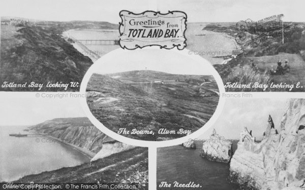 Photo of Totland Bay, Composite c.1955