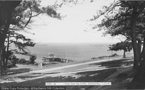 Photo of Totland Bay, View From The Cliffs c.1960