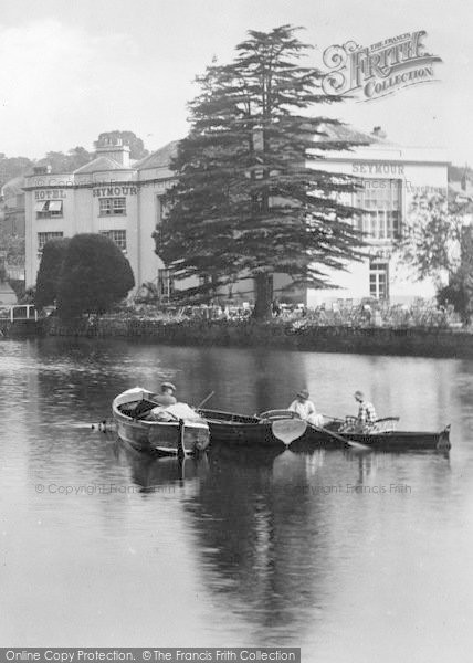Photo of Totnes, Boating Near Seymour Hotel 1924