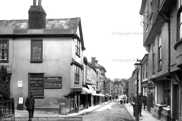 Photo of Totnes, Fore Street, Looking Down 1896
