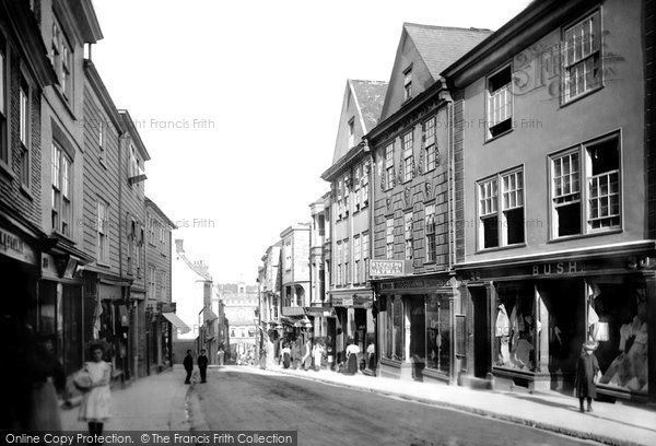 Photo of Totnes, High Street, Looking Down 1896