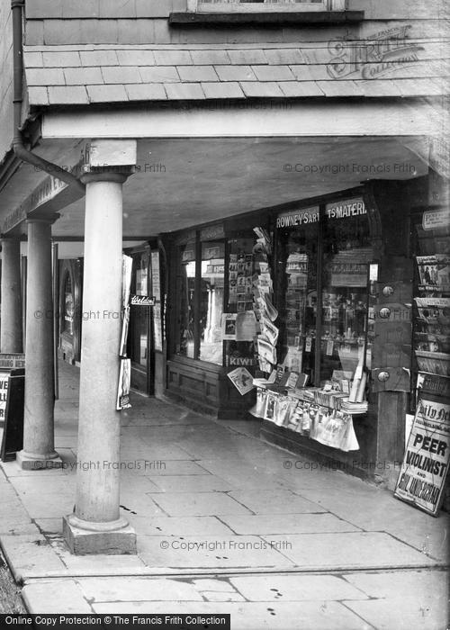 Photo of Totnes, Newsagents In The Butterwalk 1922