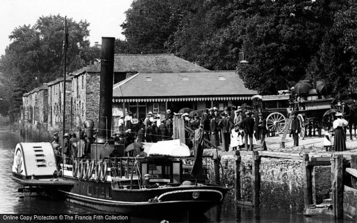 Photo of Totnes, Paddle Steamer At The Landing Place 1896