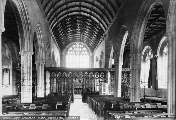 Photo of Totnes, Parish Church Interior 1896