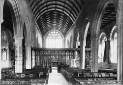 Parish Church Interior 1896, Totnes