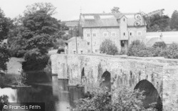 River Dart And Old Bridge c.1950, Totnes
