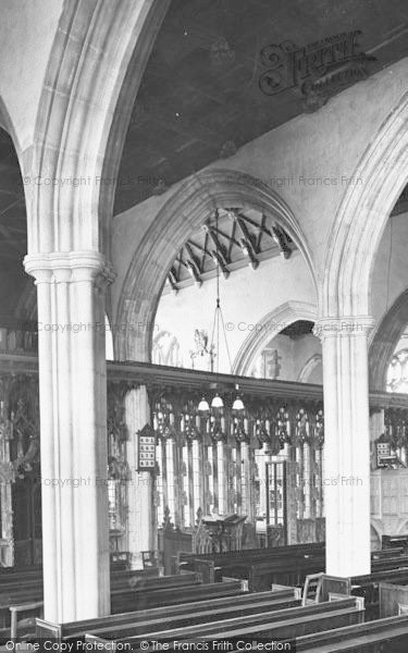 Photo of Totnes, St Mary's Church Interior 1924