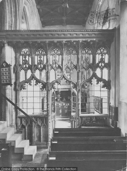 Photo of Totnes, St Mary's Church Interior 1924