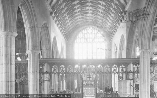 Photo of Totnes, St Mary's Church Interior 1931