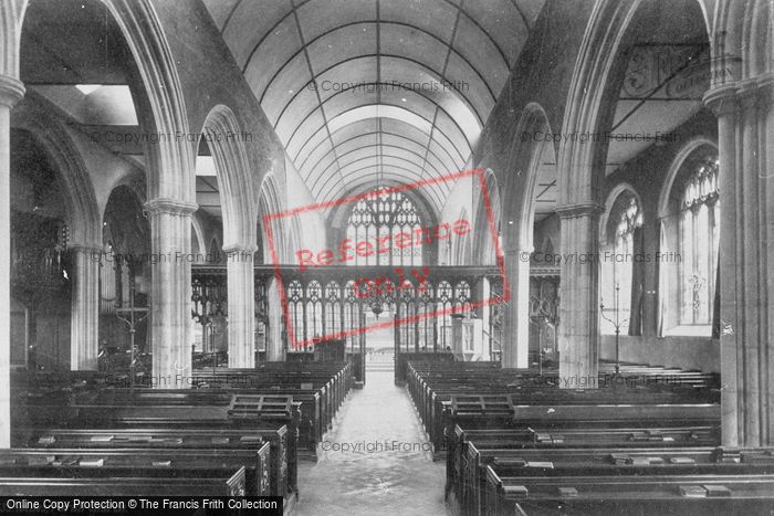 Photo of Totnes, The Church Interior 1889