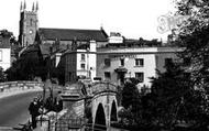 The Seymour Hotel And Bridge c.1955, Totnes
