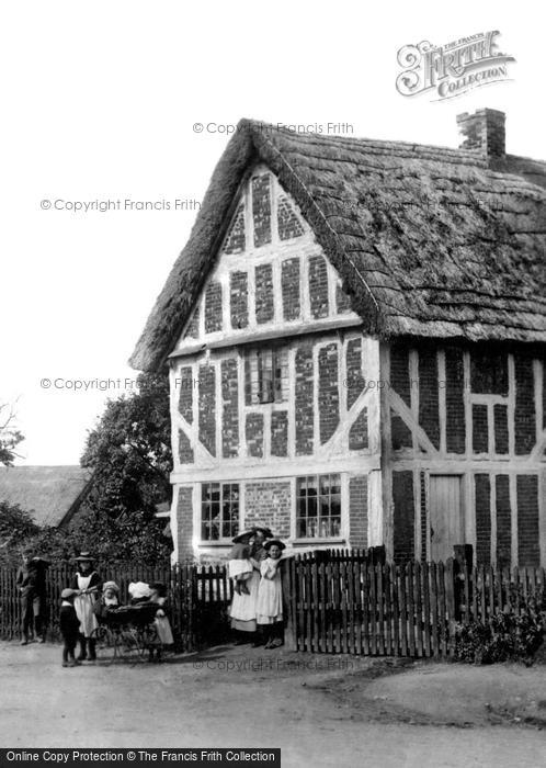 Photo of Totternhoe, Family And Thatched Cottage 1897
